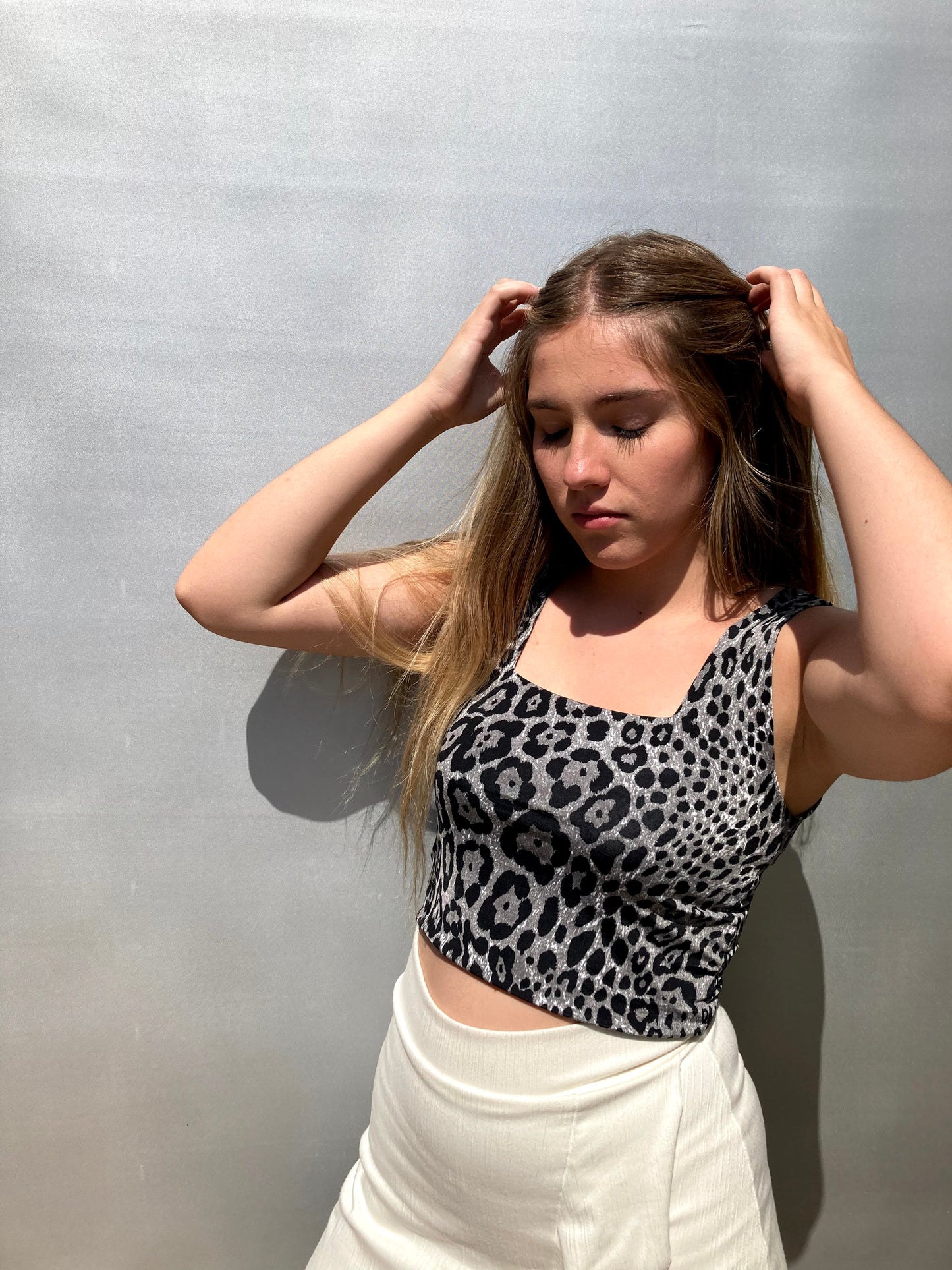 Top Simonne Print Gris