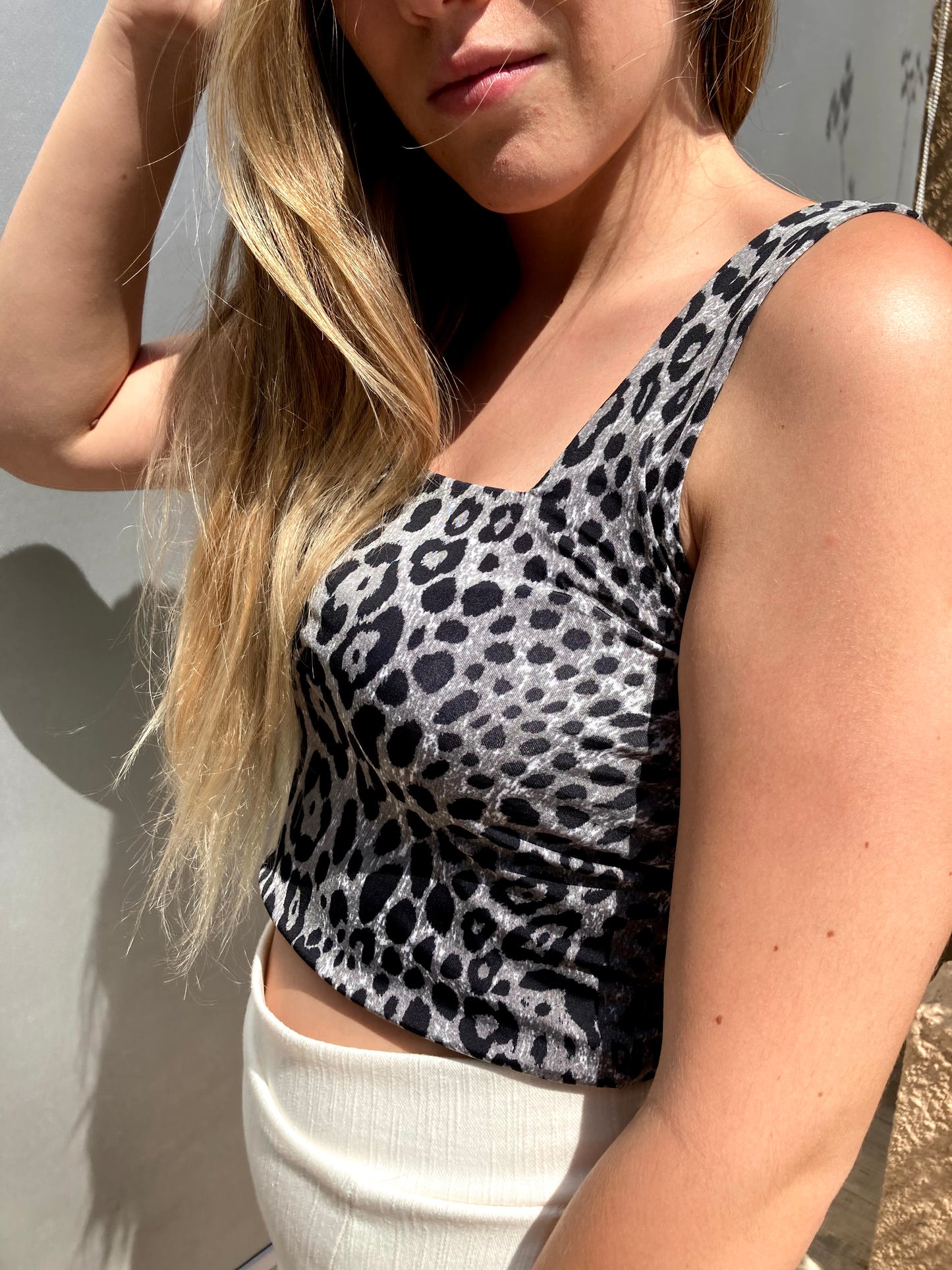 Top Simonne Print Gris