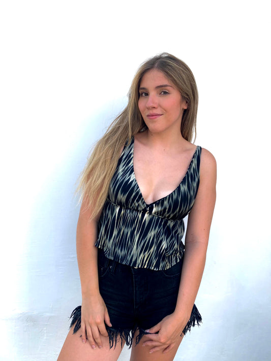 Top Montse Print Verde